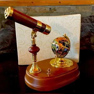 San Fran Music Box Co. Around The World In 80 Days World Globe Kaleidoscope.